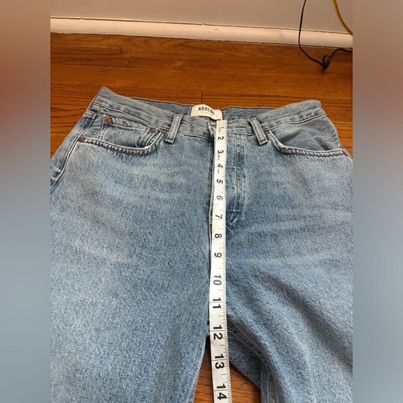AGOLDE Ren High Rise Wide Leg Jeans Size 27 100% Organic Cotton Blue Denim Jean - Picture 7 of 9